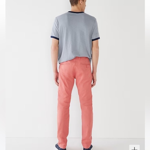 NWT J Crew 484 Slim Fit Stretch Chino Pants in Newport Red Size 33x32 - Picture 3 of 5